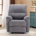 thumbnail image 6 of Bonzy Home Rocker Recliner Chair for Adults – Manual Reclining & 30° Rocking, Overstuffed Backrest & Armrests, Soft Fabric Seat for Living Room & Bedroom, 6 of 7