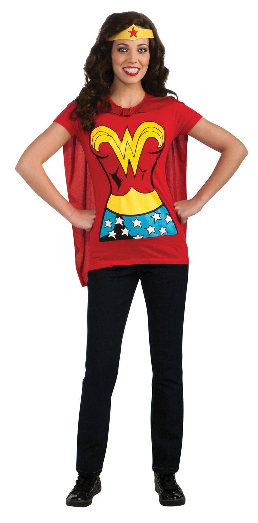 Sexy Wonder woman T-shirt Costume, XL 