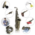 thumbnail image 2 of High Grade Finish Bend Eb E-flat Alto Saxophone Sax Key Carve Pattern with Case Gloves Cleaning Cloth Straps Brush, 2 of 3