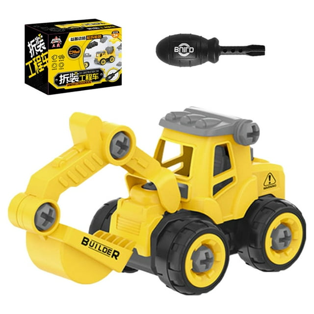 Engineering Vehicle Toy DIY Construction Excavator Tractor for Kids Boy (24pcs)
