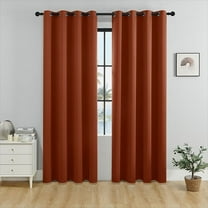 suxuMhao Blackout Curtains - 2 Pieces Long Sunscreen Curtains,42in*63in Orange Red Blackout Curtain for Bedroom, Light Blocking Curtains Ideal for Home, Living Room & Bedroom Decor​
