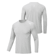 thumbnail image 6 of Taigaofy 2 Pack Men's Long Sleeve Workout Shirts Sun Protection Tee Moisture Wicking Quick Dry Athletic Gym Workout T Shirts Black Gray 2XL, 6 of 9