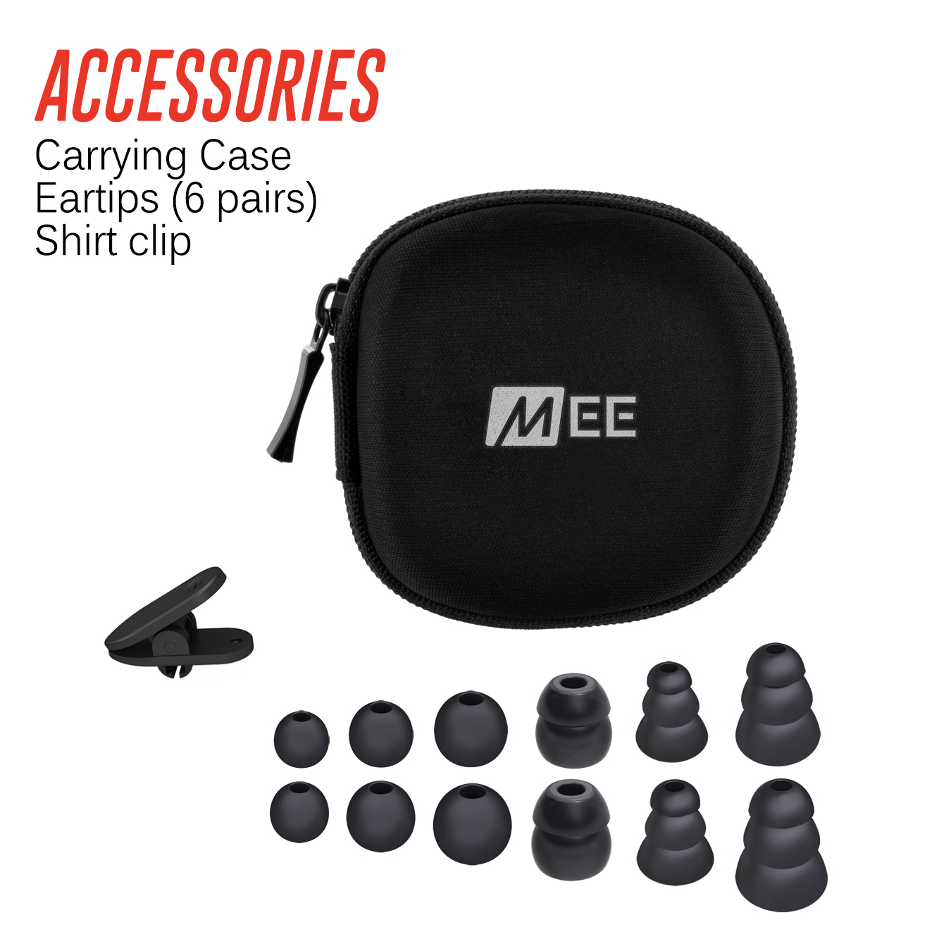 MEE Audio M6 Sport Wired Earbuds, Sweatproof, Black photo 5