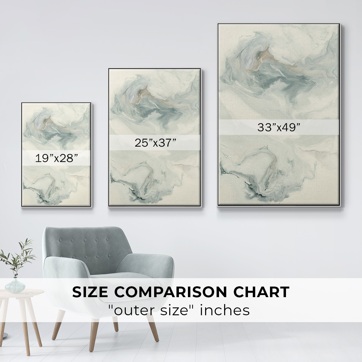 Untitled Framed Premium Gallery Wrapped Canvas - Ready to Hang - 27 x 41 - White Floating Frame