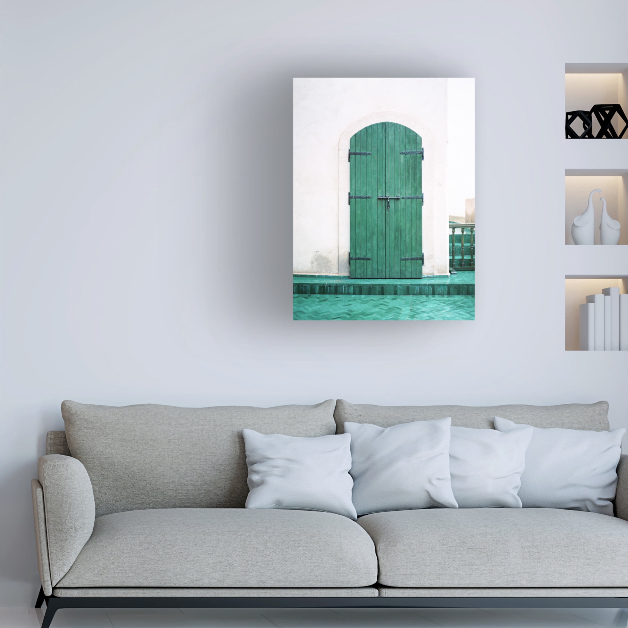 Trademark Fine Art Raisa Zwart  Marrakesh Green Door Canvas Wall Art