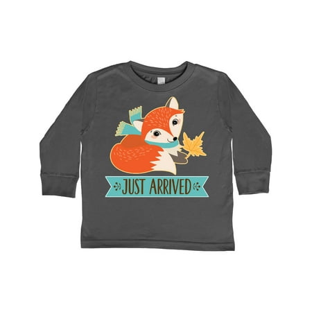 

Inktastic Just Arrived Fox New Baby Gift Toddler Boy or Toddler Girl Long Sleeve T-Shirt