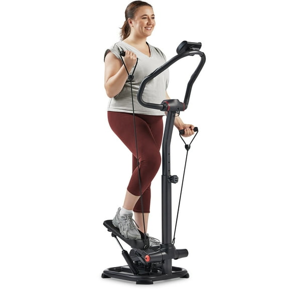 Sunny Health & Fitness Smart Duo Function Premium Power Stepper Machine, 330 LB Capacity with SunnyFit® App