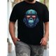 thumbnail image 1 of Camiseta deportiva de verano con estampado gráfico de chimpancé para hombre, holgada y de manga corta, ideal para hombres altos y corpulentos, talla grande, para uso informal., 1 of 7