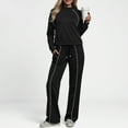 thumbnail image 2 of enyan Matching Sweat Sets for Women Women's 2 Piece Tracksuit Fall 2025 Long Sleeve Sweatshirt Long Pants Outfits Jogger Sweatsuit Sets Black,XL, 2 of 5