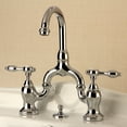 thumbnail image 2 of Kingston Brass KS7991TAL Bridge Standard Mount Bathroom Faucet, Polished Chrome, 2 of 5