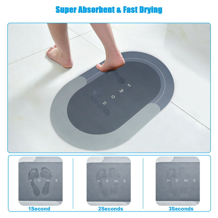 Super Absorbent Floor Mat Quick Drying Bathroom Kitchen Carpet Rug Set  Non-Slip