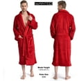 thumbnail image 4 of Men's Soft Plush Fleece Classic or Hooded Robe with Front Pockets, 4 of 7