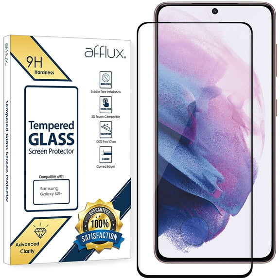 Borz Tempered Glass Screen Protector Compatible with Samsung Galaxy S21  5G 6.7 - inch Easy Installation HD-Clear Bubble Free