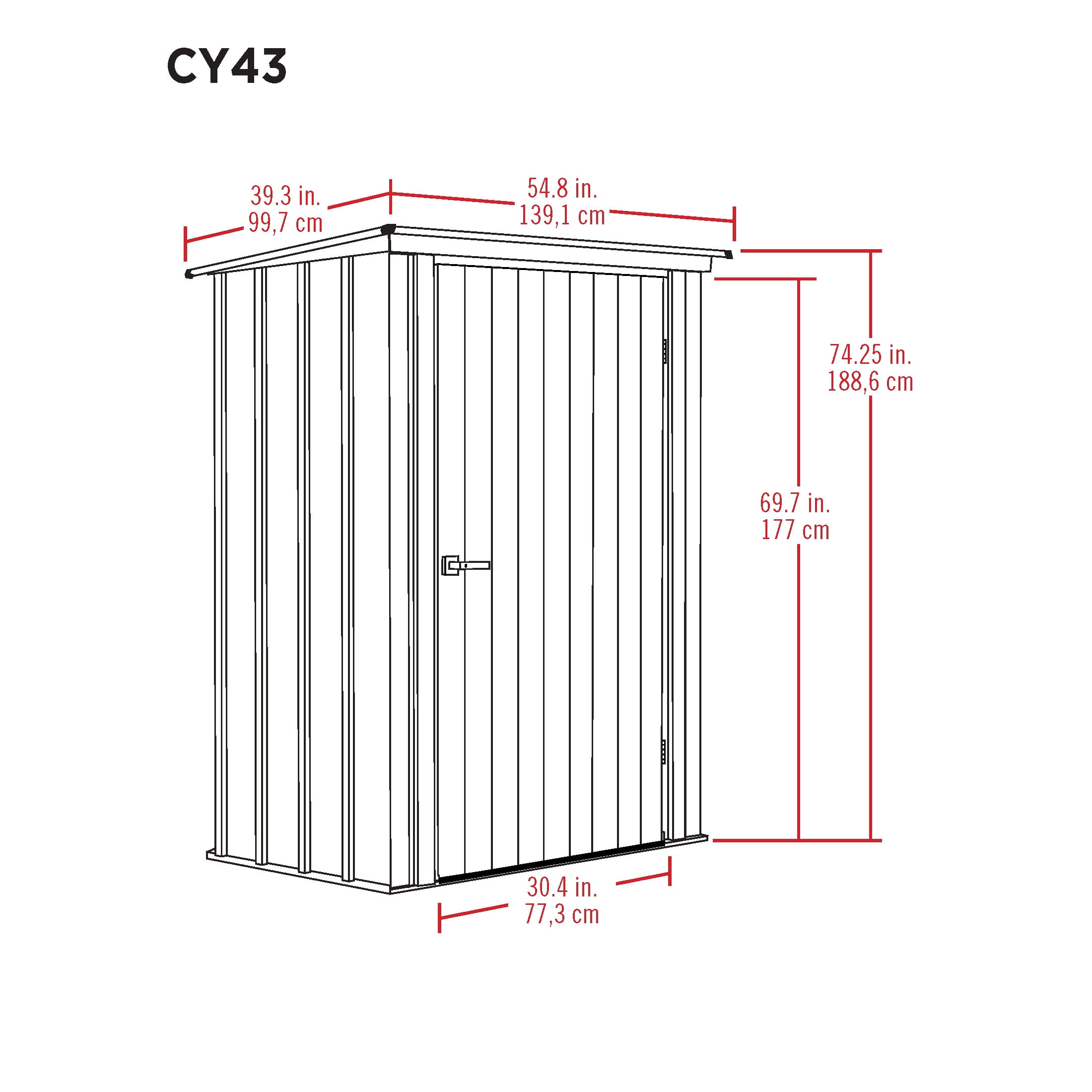 Arrow 4 x 3 x 6 ft Teal Shed