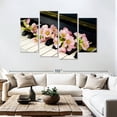 thumbnail image 3 of Elephant Stock Flowers On Piano Wall Art - Horizontal Multi Panel Canvas - Living Room Wall Decor - Music Multi Panel - Black And Pink Decor - 84" x 54", 3 of 8
