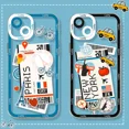 thumbnail image 2 of Funda de teléfono transparente World City Travel Tokio Nueva York Londres para iPhone 15 14 13 12 Mini 11 Pro Max X XR XS 7 8 Funda de silicona suave, 2 of 4