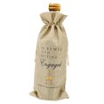 thumbnail image 1 of Bolsas de vino con patrón de copas de vino, bolsas de regalo para botellas de vino con cordones para almacenamiento navideño en casa, color caqui y amarillo, 1 of 6