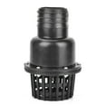 Water Pump Foot Valve Black PVC Low Pressure Flat Check Valve for Fluid Machine(2.5in)