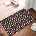 thumbnail image 4 of Goofa 16"x24" Inches Houndstooth Green Red Doormats for Outdoor Entrance - Non-Slip Welcome Mat, Heavy Duty Door Mats Outdoor, Spring Doormat, 4 of 9
