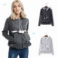 thumbnail image 2 of Unisex Cat And Dog Carrier Hoodies Pet Owner Wear背带连帽衫, 2 of 4