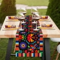 thumbnail image 4 of Linen Mexican Fiesta Table Runner Decoration 71×13.8 Long Cinco De Mayo Dia De Los Muertos Runners Farmhouse Rustic Runner Day of The Dead Decor and Supplies for Kitchen Dining Home Table, 4 of 6