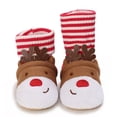 thumbnail image 4 of Esho Christmas Baby Shoes Snow Boots, Infants Winter Xmas Plush Warm Slipper Shoes Santa Elf Booties Shoes 0-18M, 4 of 8