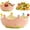 Pink, variant on Cute Ceramic Serving Bowl, Decorative Fruit Snack Bowl with 6 Spoons, Orange Shaped Fruit Bowl, Multi-scene Household Storage Bowl, Countertop Decor Food Container,6.89×3.54 in,Green