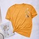 thumbnail image 4 of Tops de Manga Corta de las Mujeres, Cuello Redondo Impreso, Camiseta de Manga Corta para las Mujeres, 4 of 6