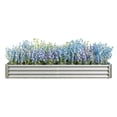 thumbnail image 5 of 7.6x3.7x1ft Raised Garden Bed, Rectangle Galvanized Steel Raised Planter Box, Large Metal Planter Flower Bed for Gardening Vegetables Outdoor Plants, Silver, 5 of 10