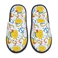 thumbnail image 2 of KLL Ducks and Anchors Slippers for Women Men House Slip on Indoor Outdoor Bedroom Furry Fleece Lined Ladies Comfy Anti-Skid Rubber Hard Sole-Medium, 2 of 8