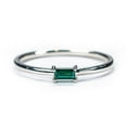thumbnail image 4 of East-West Stackable Baguette Birthstone Ring - Cubic Zirconia / White Topaz (April), 4 of 5