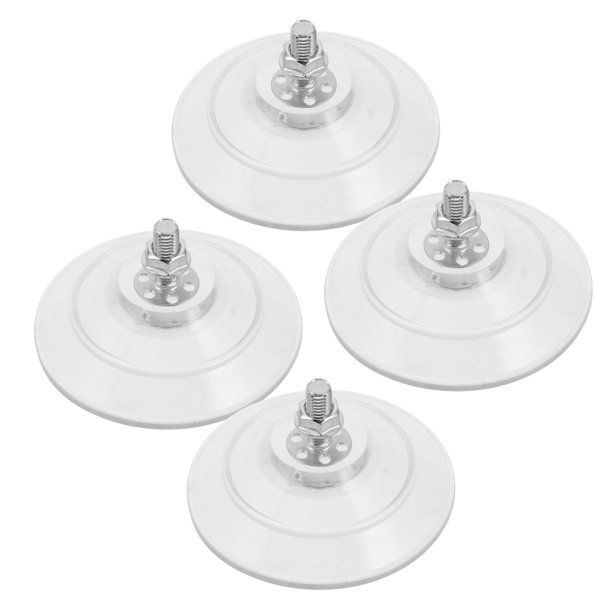 USHOBE 4Ud Ventosa Con Tornillo Para Montaje En Vidrio Y Azulejo PVC Transparente Alta Durabilidad