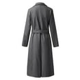 thumbnail image 5 of GDREDA Manteau Classique pour Femmes Col à Revers Ouvert avec Ceinture Longue Veste GY2,L, 5 of 5