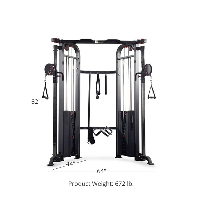Titan Fitness Functional Trainer Home Kit 200 LB Double Stack Cable Pull Station with Push Handles Exercise Equipment Walmart
