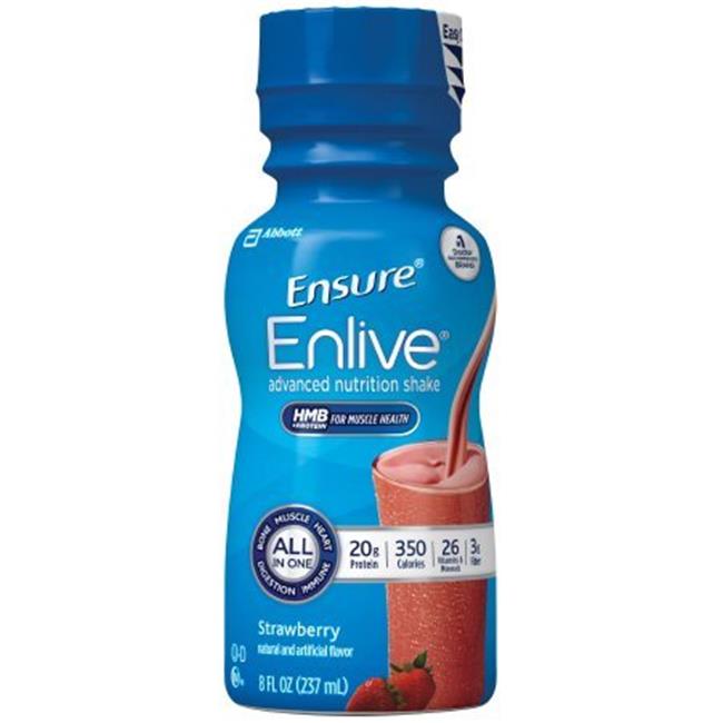 Abbott Nutrition 64812601 8 oz Strawberry Ensure Enlive Advanced