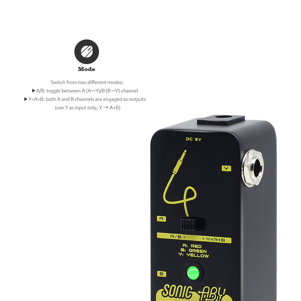 SONICAKE Sonic ABY Line Selector AB Switch Mini Guitar Effects Pedal True Bypass