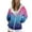 Hot Pink, variant on Hoodies for Women New Comfortable And Fashionable Color Block Printed Zipper Top Hooded Sweater Same Day Items Women Sleeve with Thumb Hole Womens Pullover Tunic Zip Sweater Woman Thick Orange M