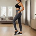 thumbnail image 2 of IWRICH Leggings with Pockets for Women High Waisted Soft Leggings for Gym Yoga Workout Grey XL, 2 of 7