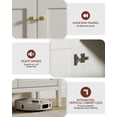thumbnail image 4 of Joyyskill 2pcs Modern Buffet Cabinet with Storage Sideboard Cabinet Wood cabinets, Antique White, 4 of 9