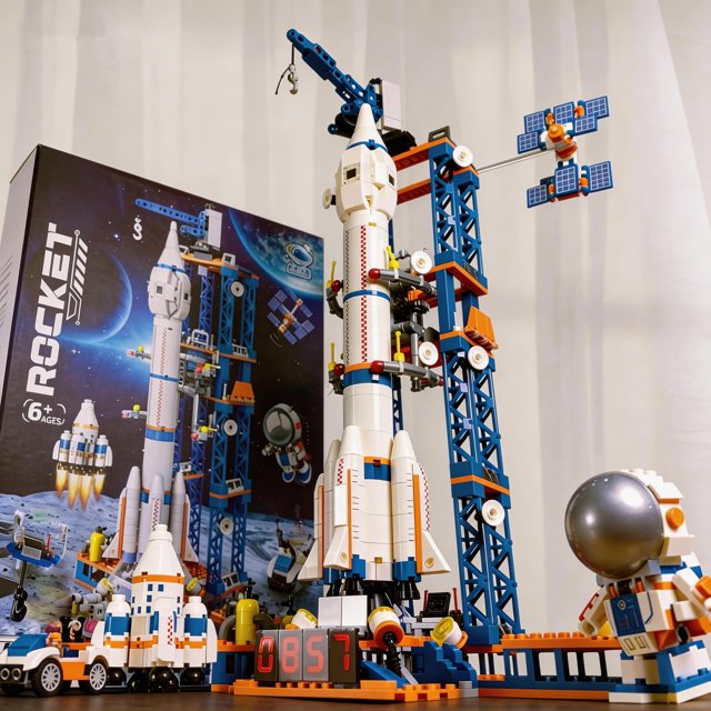 Kit de construcción de cohete modelo kececo de 1065 piezas, transbordador espacial