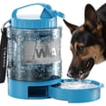 thumbnail image 1 of Botella de agua para perros Lesotc, 77 oz, portátil, cuenco de viaje, azul, 1 of 8