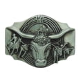 thumbnail image 2 of Hebilla de cinturón de cuerno largo de aleación de zinc Western Matador Rodeo Bullfight Buckle para hombre Soledad Hebilla de cinturón de metal de cabeza de toro, 2 of 6