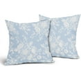 thumbnail image 2 of Vintage Floral Pillow Covers 18x18 Inch Set of 2 Tan and Cream Floral Throw Pillow Covers Chinoiserie Flower Pillowcases Rustic Farmhouse Cotton Linen Cushion Covers for Couch Bed Sofa Home Decor, 2 of 6