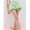 Green-L, variant on Women Green Gingham Bloomer Shorts Elastic Waist Casual Streetwear