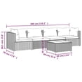 thumbnail image 4 of vidaXL 5 Piece Garden Lounge Set with Cushions Poly Rattan Black, 4 of 5