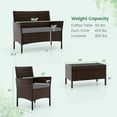 thumbnail image 3 of Costway 8 PCS Patio Furniture Set with Washable Cushions and Tempered Glass Coffee Table, 3 of 9
