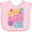 AD-Pink, variant on Inktastic Nana and Pops Love Me Retro Flowered Girls Baby Bib