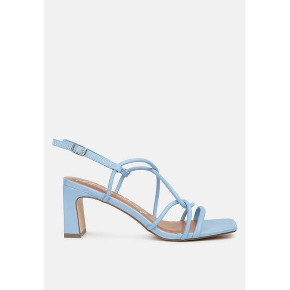 Andrea Knotted Straps Block Heeled Sandals