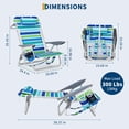 thumbnail image 3 of Yeshouse pack de 2 sillas de playa tipo mochila para adultos, ligeras y plegables, 5 posiciones, correas, portavasos, barra para toallas, soportan hasta 136 kg, 3 of 9