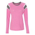 thumbnail image 1 of Ladies Long Sleeve Fanatic Tee 2Xl Power Pink/Slate/White, 1 of 3